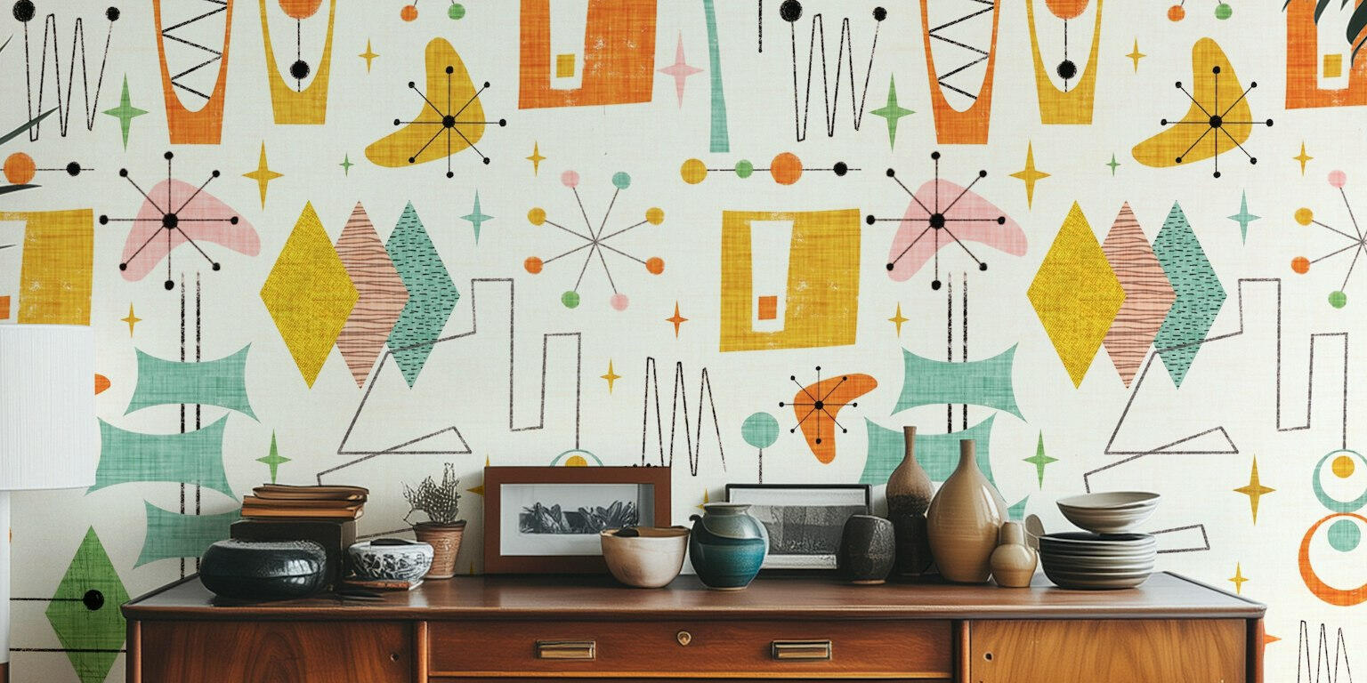 Transform your space with bold, retro-inspired wallpaper by Susana Costa. From mid-century modern patterns to vibrant geometric designs, find the perfect style for any room. Shop now and make your walls unforgettable!